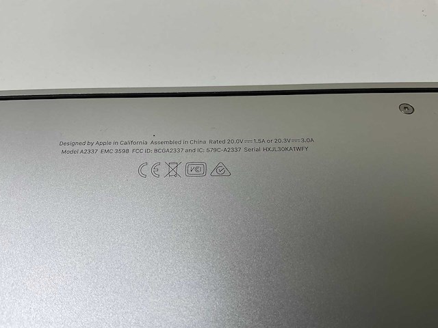 Apple macbook air 13”, apple m1, 8 gb ram, 251 gb nvme laptop - afbeelding 7 van  7