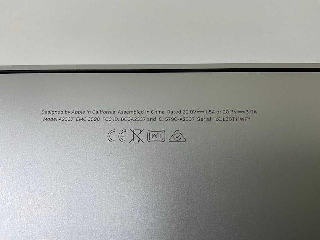 Apple macbook air 13”, apple m1, 8 gb ram, 251 gb nvme laptop - afbeelding 2 van  2