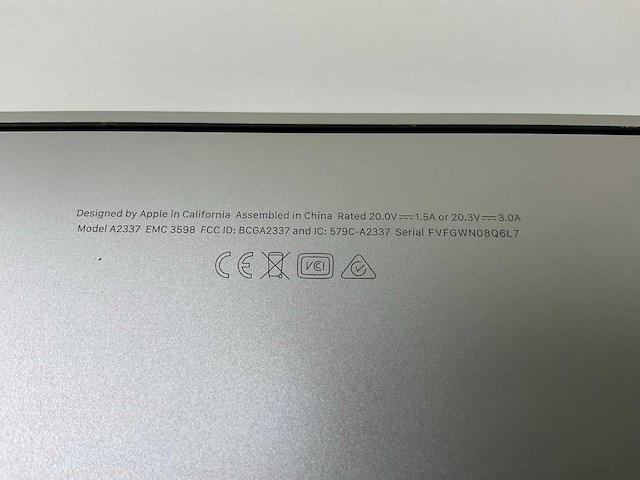 Apple macbook air 13”, apple m1, 8 gb ram, 251 gb nvme laptop - afbeelding 7 van  7
