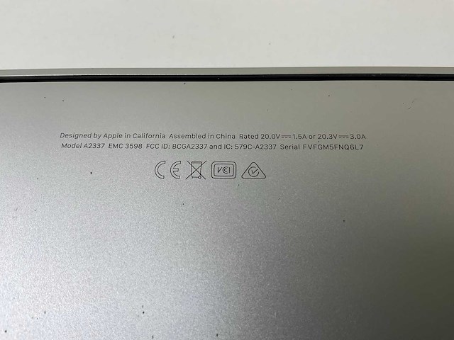 Apple macbook air 13”, apple m1, 8 gb ram, 251 gb nvme laptop - afbeelding 6 van  6