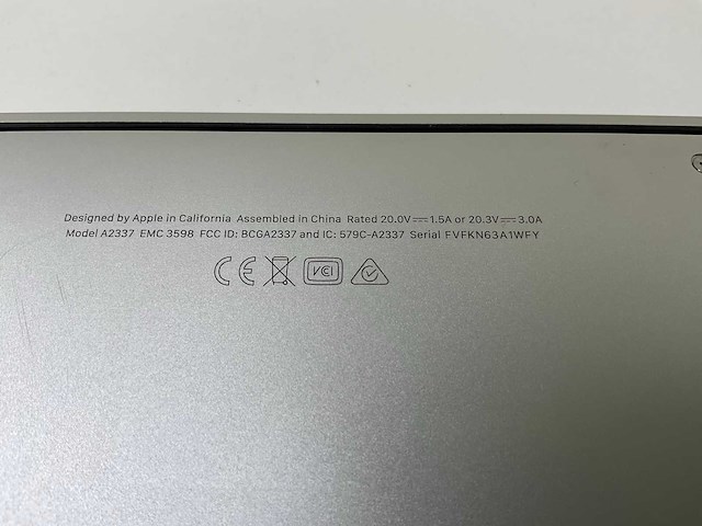 Apple macbook air 13”, apple m1, 8 gb ram, 251 gb nvme laptop - afbeelding 7 van  7