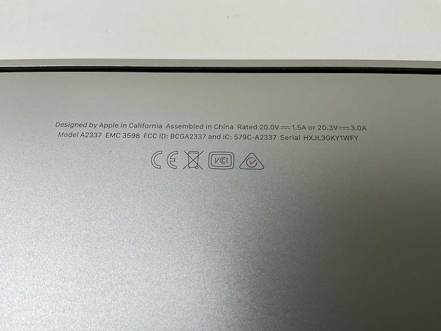 Apple macbook air 13”, apple m1, 8 gb ram, 251 gb nvme laptop - afbeelding 5 van  5