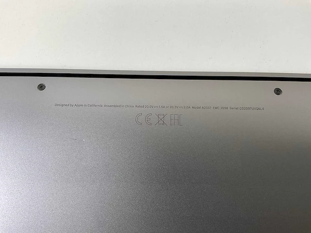 Apple macbook air 13”, apple m1, 8 gb ram, 251 gb nvme laptop - afbeelding 7 van  7