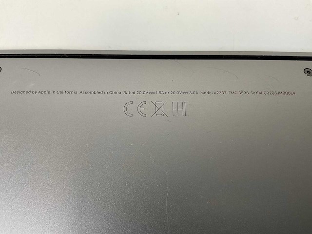 Apple macbook air 13”, apple m1 pro, 8 gb ram, 251 gb nvme laptop - afbeelding 8 van  8