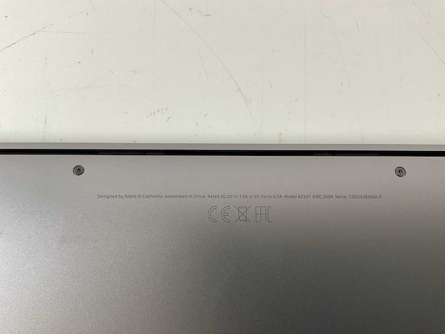Apple macbook air 13.3”, apple m1, 16 gb ram, 251 gb nvme laptop - afbeelding 8 van  8