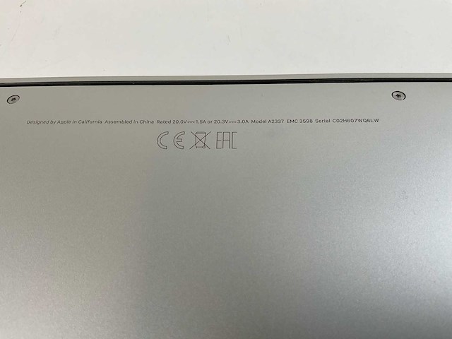 Apple macbook air 13.3”, apple m1, 16 gb ram, 256 gb nvme laptop - afbeelding 4 van  4