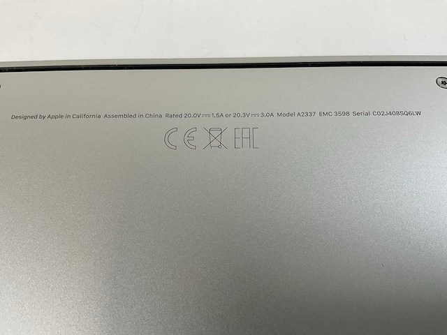 Apple macbook air 13.3”, apple m1, 16 gb ram, 256 gb nvme laptop - afbeelding 7 van  7