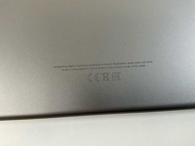 Apple macbook air 13.3”, apple m2, 16 gb ram, 500 gb nvme laptop - afbeelding 7 van  7