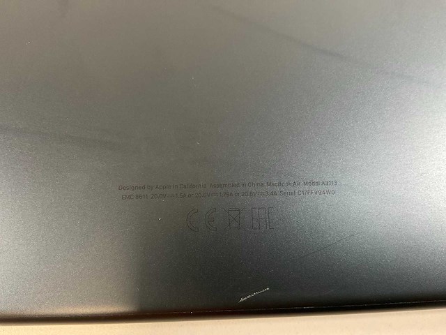 Apple macbook air 13.3”, apple m3, 16 gb ram, 500 gb nvme laptop - afbeelding 7 van  7