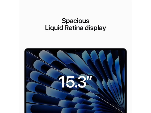 Apple macbook air (2023) mqkw3n/a 15 inch m2 256 gb middernacht qwerty - afbeelding 2 van  7