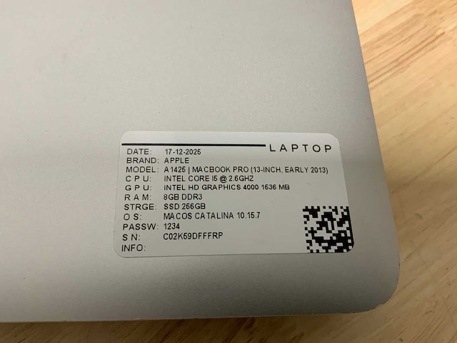 Apple macbook air a1425 laptop (2x) - afbeelding 7 van  8