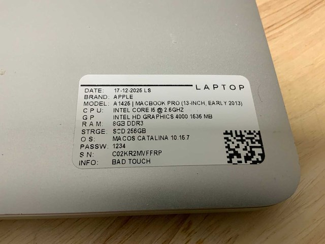 Apple macbook air a1425 laptop (2x) - afbeelding 8 van  8