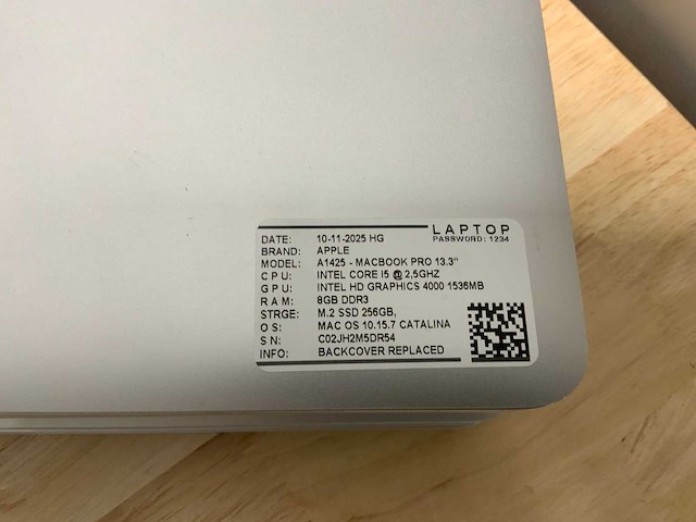 Apple macbook air a1425 laptop (4x) - afbeelding 9 van  11