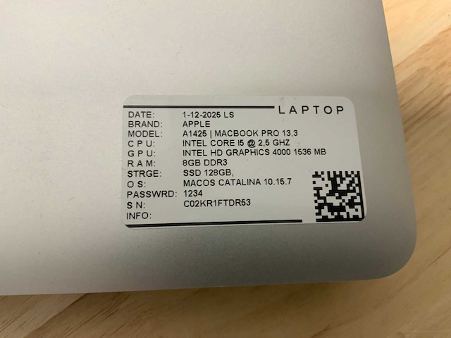 Apple macbook air a1425 laptop (4x) - afbeelding 11 van  11