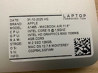 Apple macbook air a1465 laptop (3x) - afbeelding 14 van  14