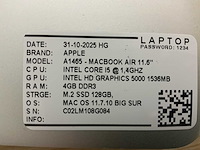 Apple macbook air a1465 laptop (4x) - afbeelding 4 van  12