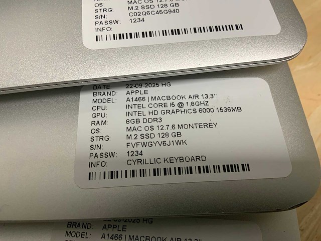 Apple macbook air a1466 (i5) laptop (6x) - afbeelding 2 van  12