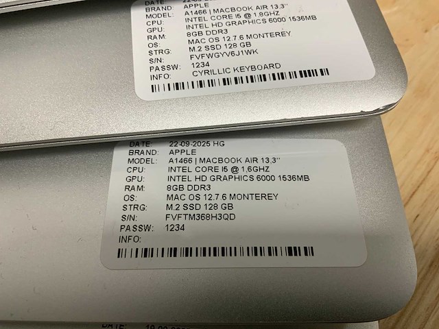 Apple macbook air a1466 (i5) laptop (6x) - afbeelding 3 van  12
