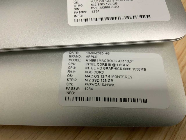 Apple macbook air a1466 (i5) laptop (6x) - afbeelding 4 van  12