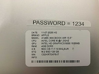 Apple macbook air a1466 laptop (4x) - afbeelding 10 van  11