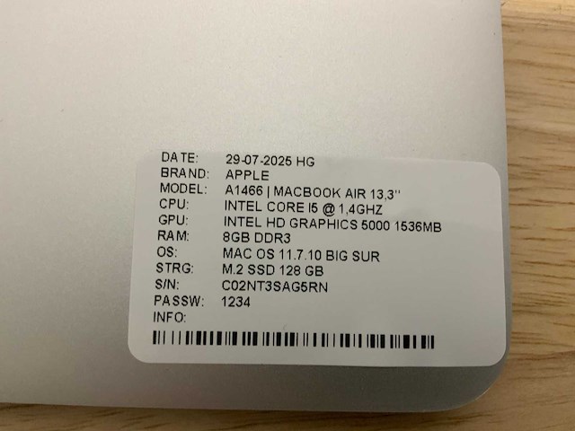 Apple macbook air a1466 laptop (4x) - afbeelding 2 van  13