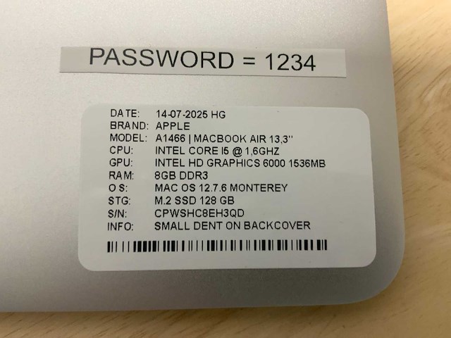 Apple macbook air a1466 laptop (4x) - afbeelding 2 van  12