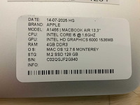 Apple macbook air a1466 laptop (4x) - afbeelding 3 van  12
