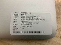 Apple macbook air a1466 laptop (4x) - afbeelding 6 van  14