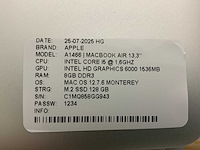 Apple macbook air a1466 laptop (4x) - afbeelding 3 van  12