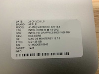 Apple macbook air a1466 laptop (4x) - afbeelding 3 van  12