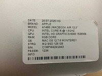 Apple macbook air a1466 laptop (4x) - afbeelding 4 van  13