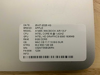 Apple macbook air a1466 laptop (4x) - afbeelding 4 van  12