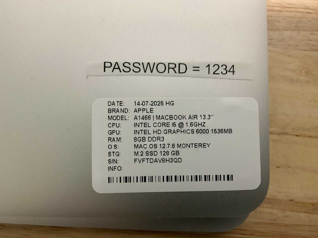 Apple macbook air a1466 laptop (4x) - afbeelding 2 van  11