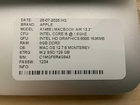 Apple macbook air a1466 laptop (4x) - afbeelding 12 van  12