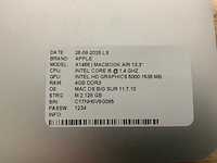 Apple macbook air a1466 laptop (4x) - afbeelding 12 van  12