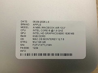 Apple macbook air a1466 laptop (4x) - afbeelding 14 van  14