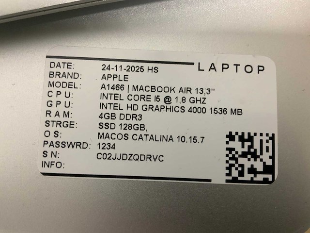 Apple macbook air a1466 laptop (4x) - afbeelding 6 van  14