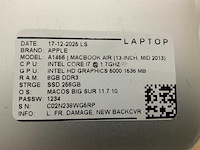 Apple macbook air a1466 laptop (4x) - afbeelding 8 van  14
