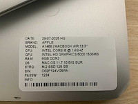 Apple macbook air a1466 laptop (4x) - afbeelding 4 van  13