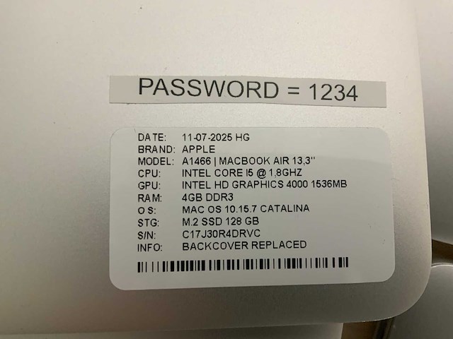 Apple macbook air a1466 laptop (5x) - afbeelding 16 van  16