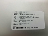 Apple macbook air a1466 laptop (5x) - afbeelding 10 van  10