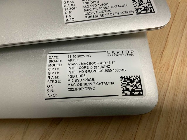 Apple macbook air a1466 laptop (6x) - afbeelding 4 van  12