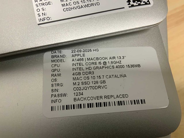 Apple macbook air a1466 laptop (6x) - afbeelding 11 van  12