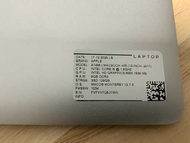 Apple macbook air a1466 laptop (6x) - afbeelding 4 van  12