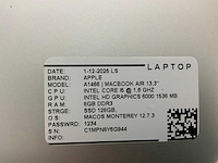 Apple macbook air a1466 laptop (6x) - afbeelding 12 van  12