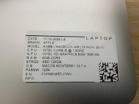 Apple macbook air a1466 laptop (6x) - afbeelding 4 van  12