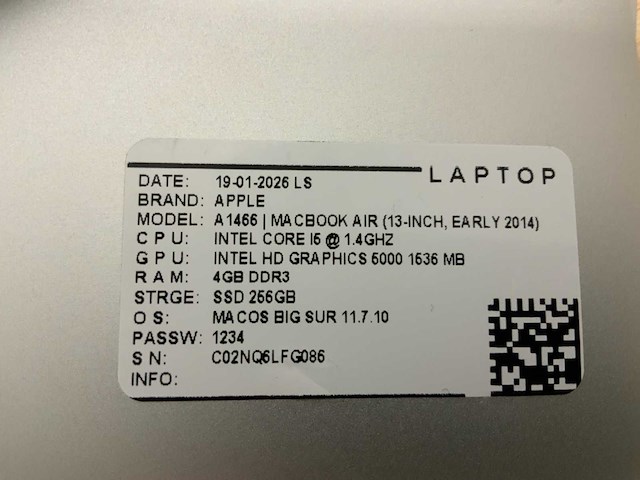Apple macbook air a1466 laptop (6x) - afbeelding 2 van  12