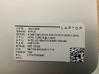 Apple macbook air a1466 laptop (6x) - afbeelding 10 van  12