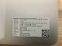 Apple macbook air a1466 laptop (6x) - afbeelding 14 van  15