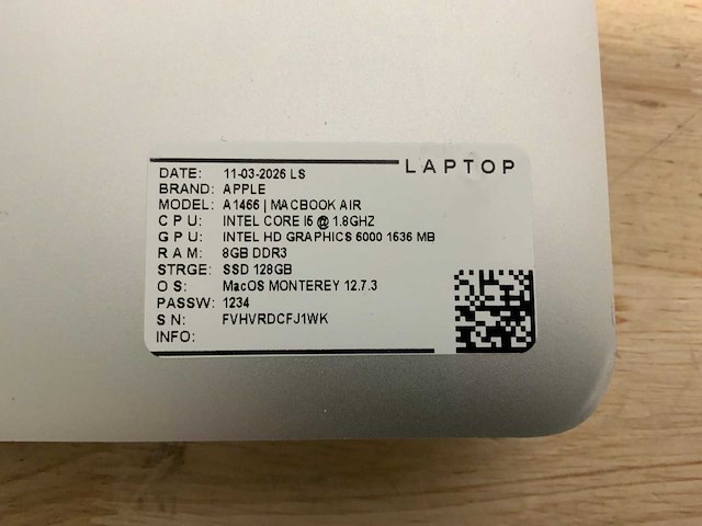 Apple macbook air a1466 laptop (6x) - afbeelding 3 van  14